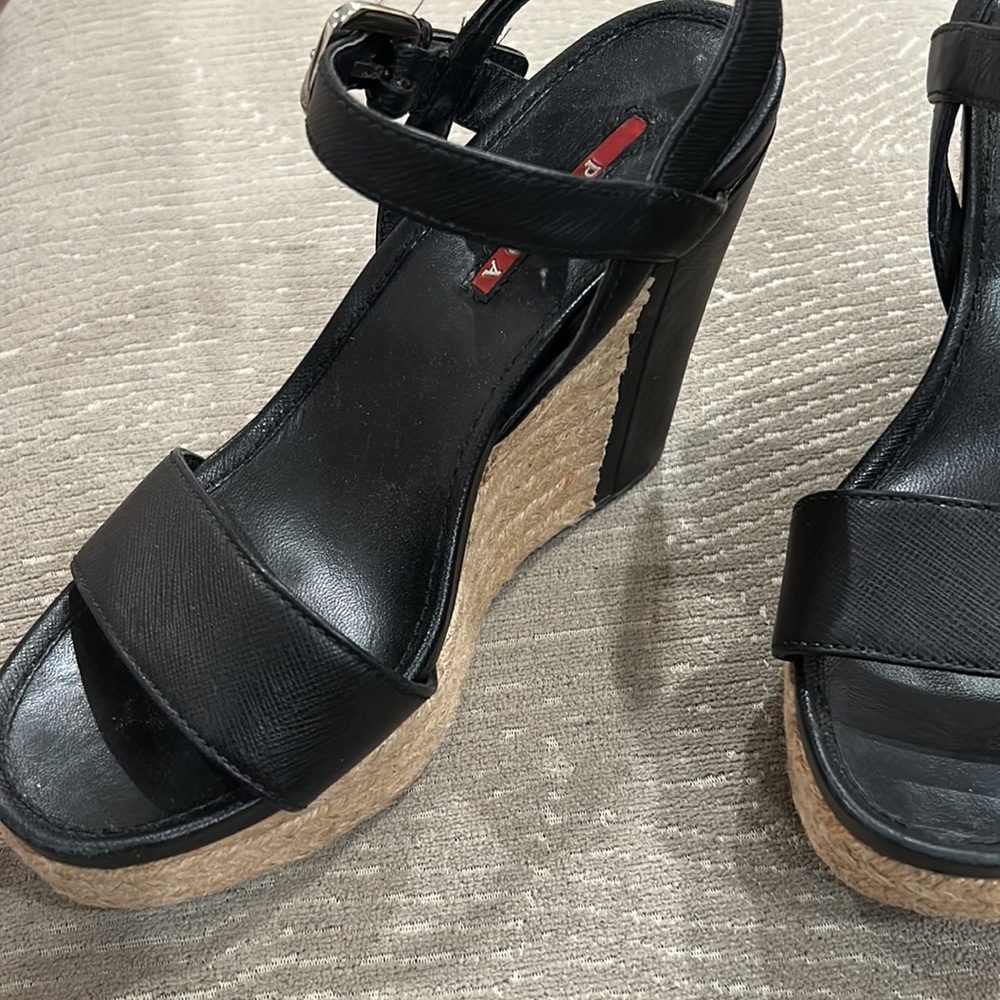 Prada espadrille wedges size 5 EUC - Picture 5 of 5